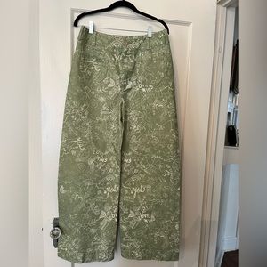 NWT Anthropologie High Waist Pants/Jeans.  Great Moss Green print!  29T.